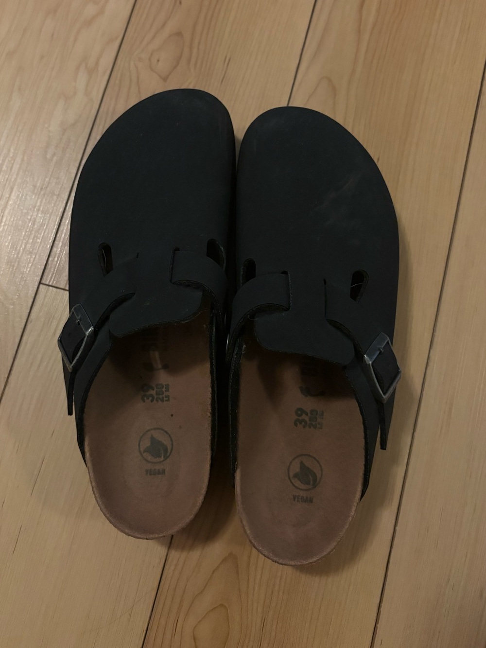 Birkenstock Black Vegan Clog Mules Sz 39 / US 8.5 Womens